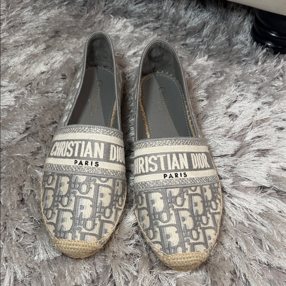 Dior Beige and Gray Espadrilles